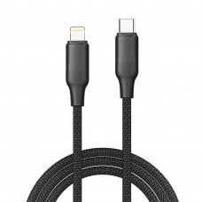 Кабель ColorWay USB Type-C - Lightning (M/M), TPE embossed, 3А, 2 м, Black (CW-CBPDCL102-BK)