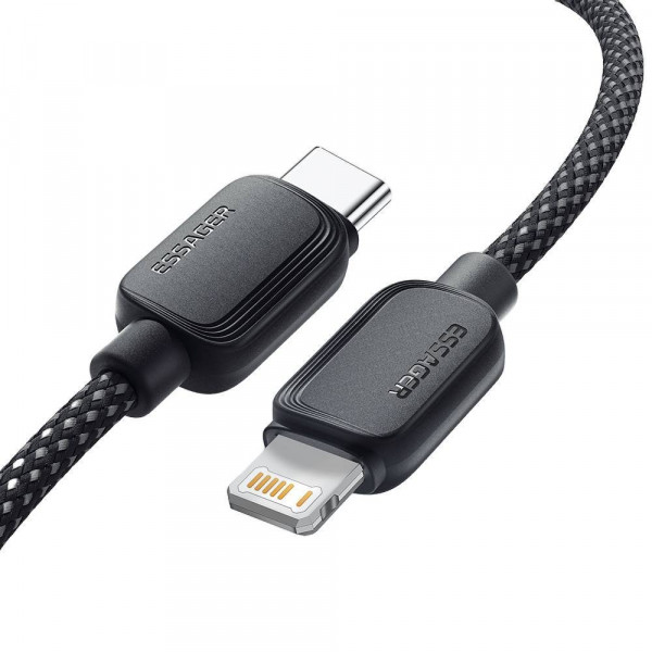 Кабель Essager Breeze USB Type-C - Ligthning (M/M), 20W, 2 м Black (EXCTL-WLA01-P)