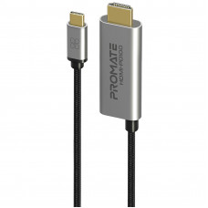 Кабель Promate USB Type-C - HDMI V 2.0 (M/M), 1.8 м, HDMI-PD100 Grey (hdmi-pd100.grey)