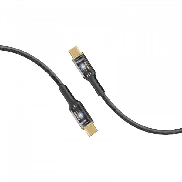 Кабель Promate USB Type-C - USB Type-C (M/M), 5 A, 100 W, 1.2 м, Lucidline-CC120 Black (lucidline-cc120.black)