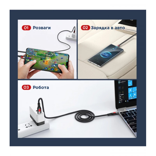 Кабель Remax Lesu USB Type-C - USB Type-C 65W, 1м, Black (RC-195)