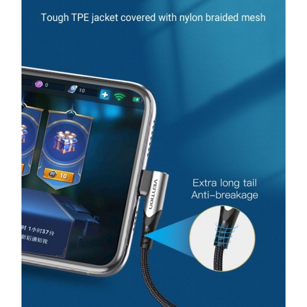 Кабель Vention USB Type-C - USB Type-C (M/M), 1.5 м, Grey (TANHG)