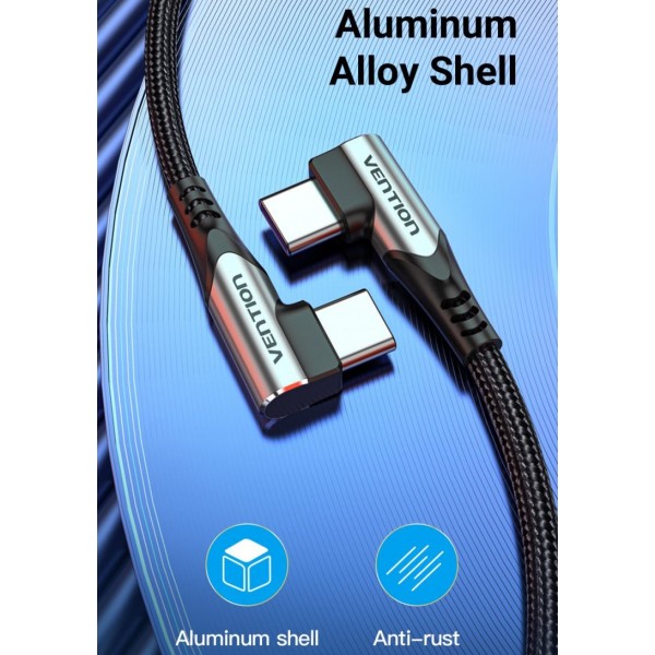 Кабель Vention USB Type-C - USB Type-C (M/M), 1.5 м, Grey (TANHG)