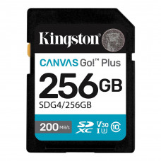 Карта пам`ятi SDXC 256GB UHS-I/U3 Class 10 Kingston Canvas Go! Plus R200/W160MB/s (SDG4/256GB)