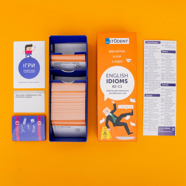 Картки для вивчення англійської мови English Student. Idioms B2-C1 & Collocation B2-C1