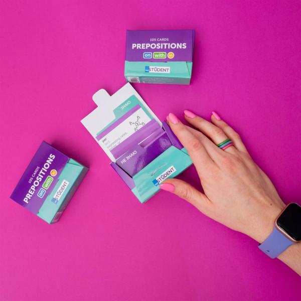 Картки для вивчення англійської мови English Student. Prepositions