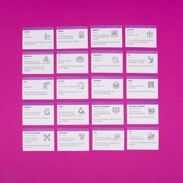 Картки для вивчення англійської мови English Student. Prepositions