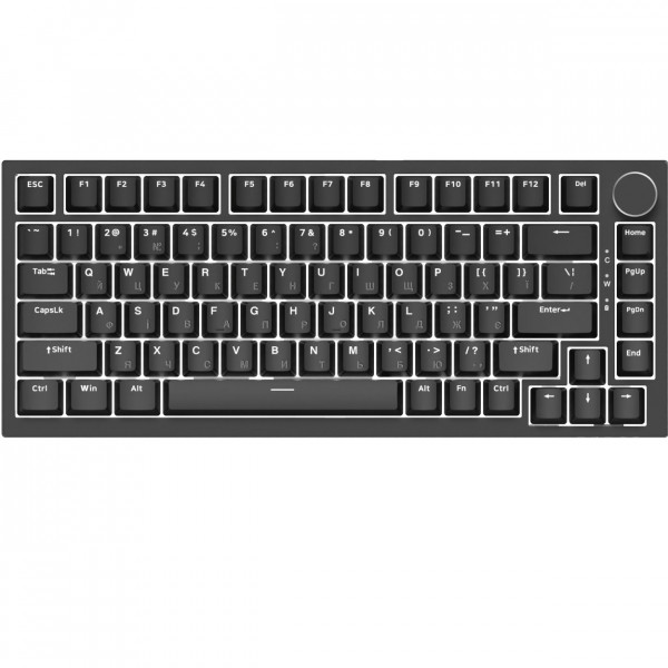 Клавіатура Ajazz AK820 Red Switch Black USB-C (AK820-R-B)