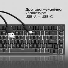 Клавіатура Ajazz AK820 Red Switch Black USB-C (AK820-R-B)
