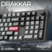 Клавіатура бездротова GamePro Asgard Drakkar Keychron Super Red Switch Black (MK305BK)