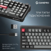 Клавіатура бездротова GamePro Asgard Drakkar Keychron Super Red Switch Black (MK305BK)