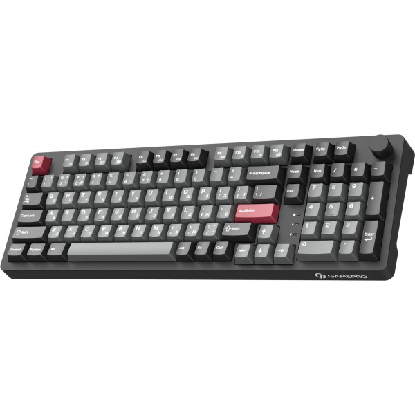 Клавіатура бездротова GamePro Asgard Drakkar Keychron Super Red Switch Black (MK305BK)