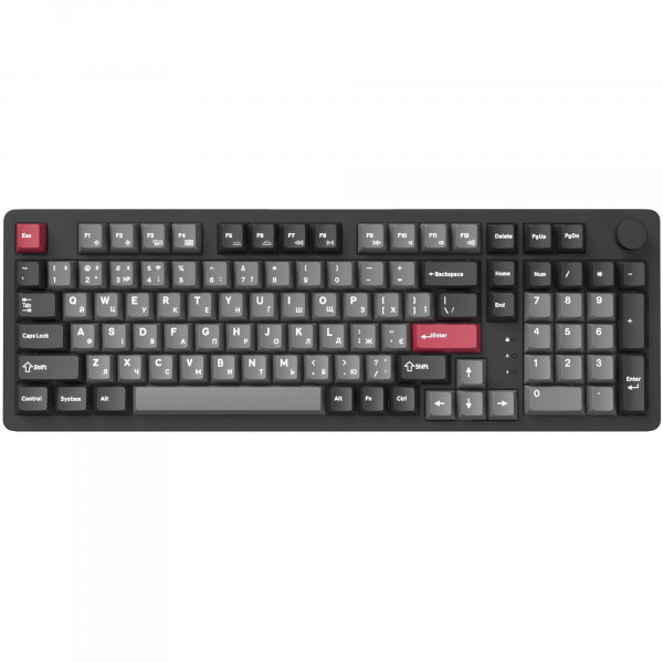 Клавіатура бездротова GamePro Asgard Drakkar Keychron Super Red Switch Black (MK305BK)