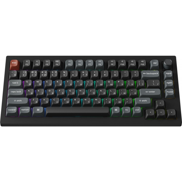 Клавіатура бездротова Keychron V1 Ultra Keychron Red Switch Black RGB (V1U-D1-UA)