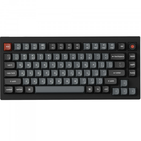 Клавіатура Keychron V1 8K Keychron Super Red Switch Black RGB (V1W-D1-UA)