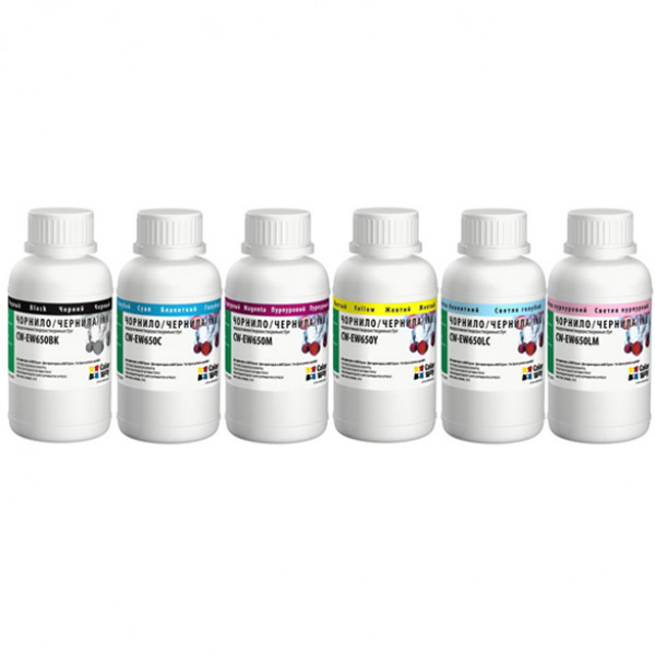 Комплект чорнил CW EPSON TX650 BK/С/LC/LM/M/Y (CW-EW650SET02) 6*200г