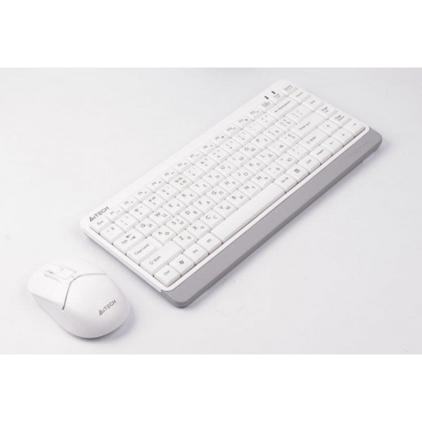 Комплект (клавіатура, миша) бездротовий A4Tech FG1112 White