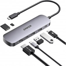 Концентратор Anker USB-C Hub 7-in-1 Black (A83D2HA1)