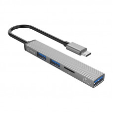 Концентратор USB Type-C Orico AH-A12F-GY-BP Grey (CA913770)