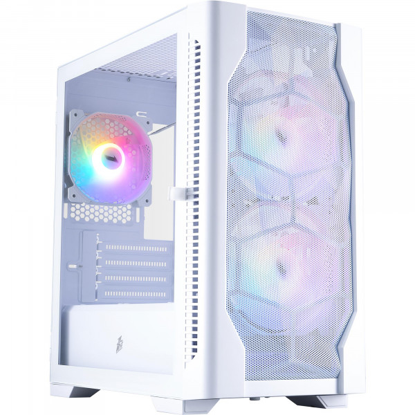 Корпус 1stPlayer D4-M-WH-2F1P-W-1F1-W White