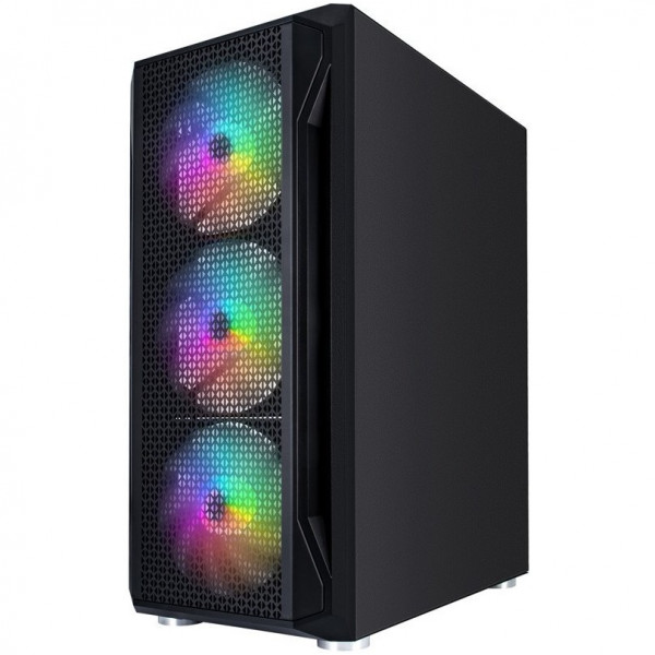 Корпус 1stPlayer X4-4F1 Black 600W