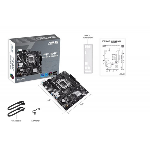 Материнська плата Asus Prime H610M-K D4 ARGB Socket 1700