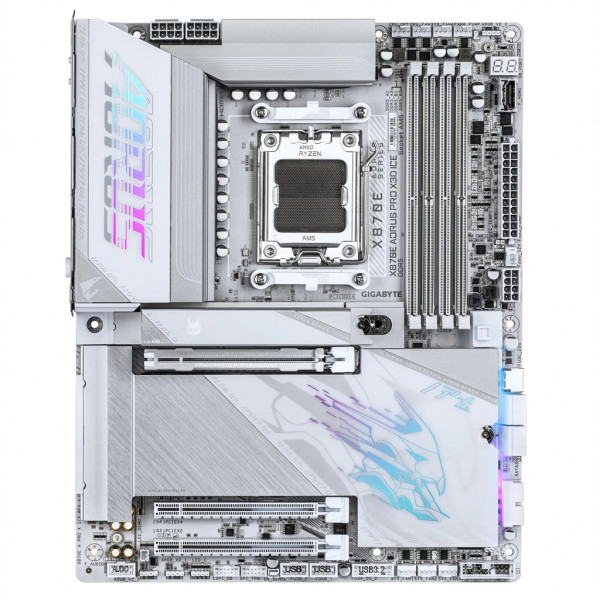 Материнська плата Gigabyte X870E Aorus Pro X3D Ice Socket AM5