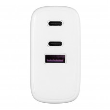 Мережевий зарядний пристрій 2E USB-C Wall Charger GaN 65W White (2E-WC3USB65W-W)