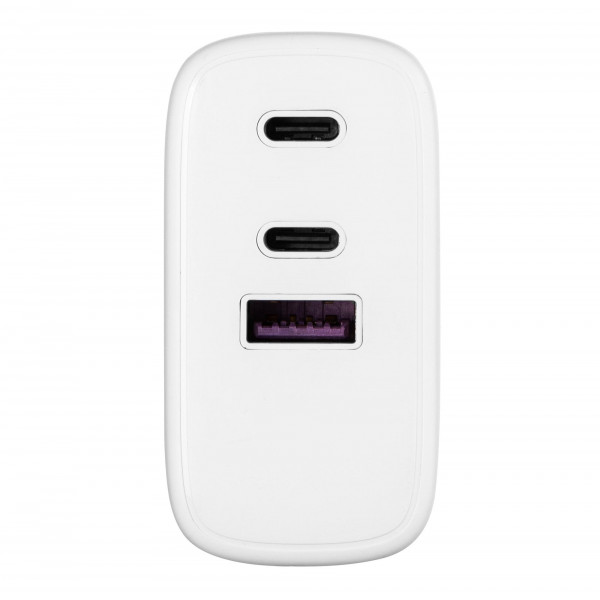 Мережевий зарядний пристрій 2E USB-C Wall Charger GaN 65W White (2E-WC3USB65W-W)