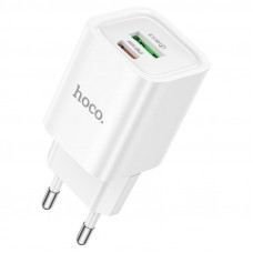 Мережевий зарядний пристрій Hoco C149A 1USB-C/1USB PD/QC 30W White (6942007630337)