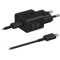 Мережевий зарядний пристрій Samsung EP-T2510XBEGEU Black, 25W + кабель USB Type-C