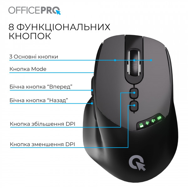 Миша бездротова OfficePro M520B Black