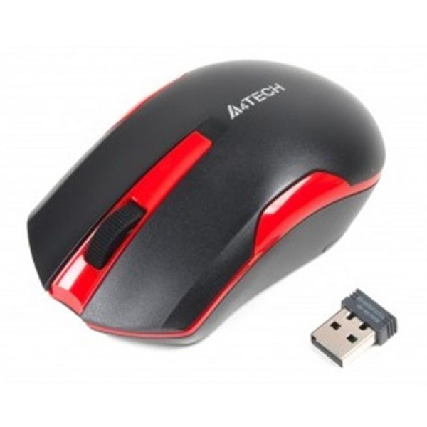 Мишка бездротова A4Tech G3-200N Black/Red USB V-Track