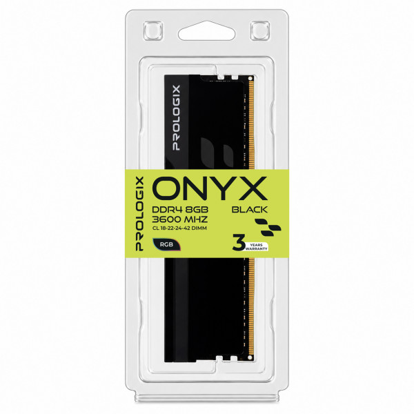 Модуль пам`ятi DDR4 8GB/3600 Prologix Onyx Black (PRO8GB3600YB4)