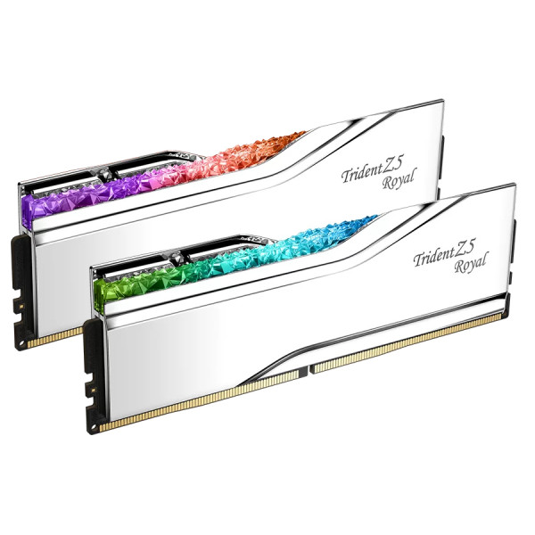 Модуль пам`ятi DDR5 2x16GB/6000 G.Skill Trident Z5 Royal Silver (F5-6000J2836G16GX2-TR5S)