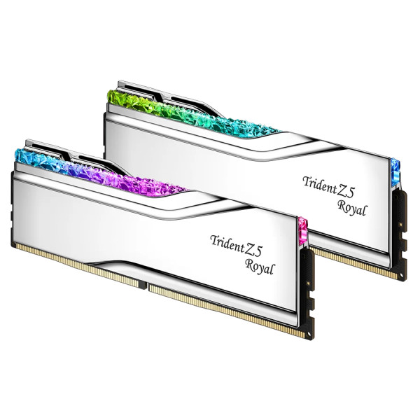 Модуль пам`ятi DDR5 2x16GB/6000 G.Skill Trident Z5 Royal Silver (F5-6000J2836G16GX2-TR5S)