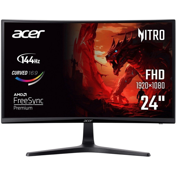 Монітор Acer 23.6" ED240QP0bi (UM.UE0EE.004) VA Black 144Hz Curved