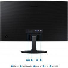 Монiтор Samsung 24" Essential S3 LS24D360 (LS24D360GAIXUA) VA Black Curved 100Hz
