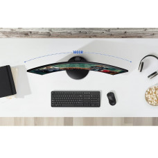 Монiтор Samsung 24" Essential S3 LS24D360 (LS24D360GAIXUA) VA Black Curved 100Hz