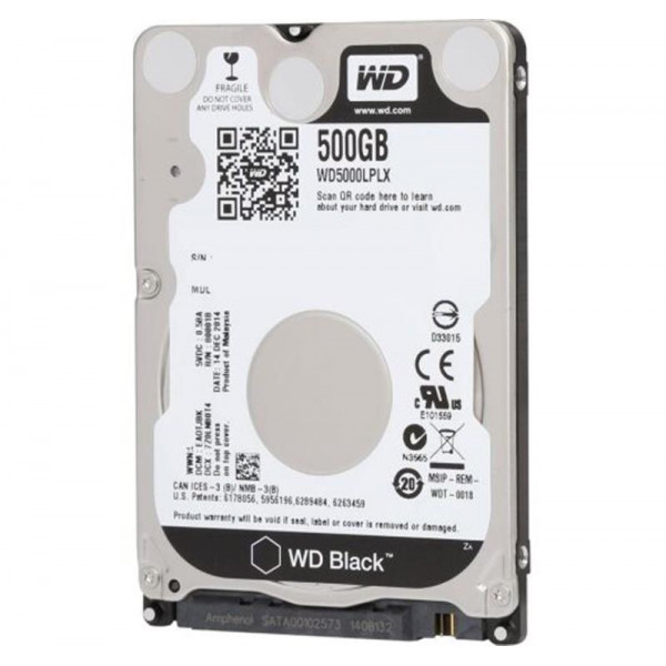 Накопичувач HDD 2.5" SATA 500GB WD Black 7200rpm 32MB (WD5000LPLX)