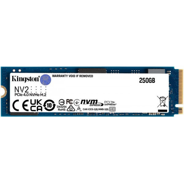 Накопичувач SSD 250GB M.2 NVMe Kingston NV2 M.2 2280 PCIe Gen4.0 x4 (SNV2S/250G)