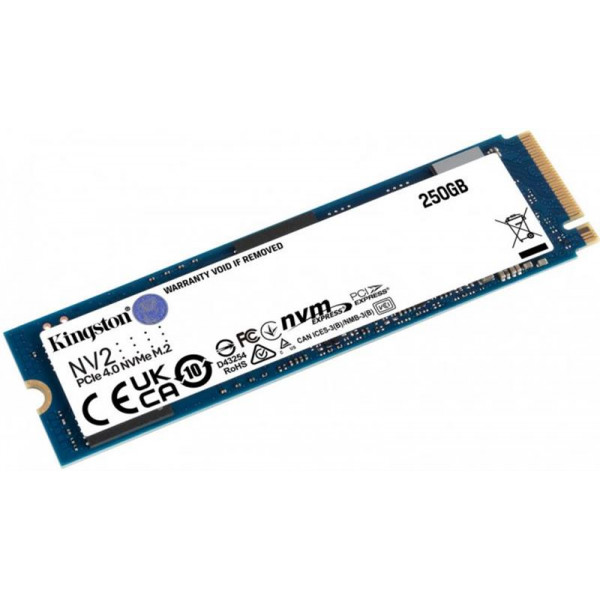 Накопичувач SSD 250GB M.2 NVMe Kingston NV2 M.2 2280 PCIe Gen4.0 x4 (SNV2S/250G)