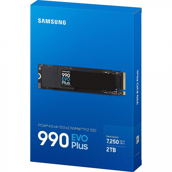 Накопичувач SSD 2ТB Samsung 990 EVO Plus M.2 2280 PCIe 5.0 x2 NVMe V-NAND TLC (MZ-V9S2T0BW)