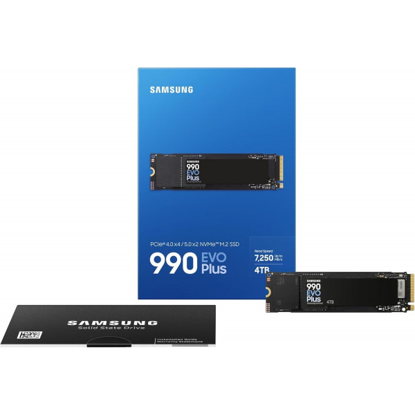 Накопичувач SSD 4ТB Samsung 990 EVO Plus M.2 2280 PCIe 5.0 x2 NVMe V-NAND TLC (MZ-V9S4T0BW)