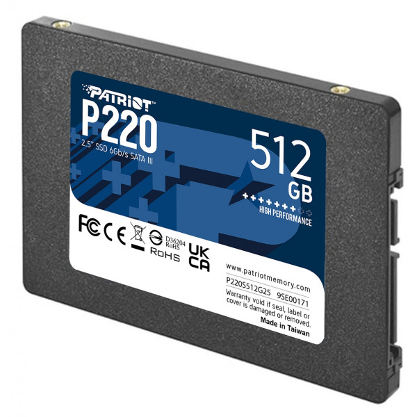 Накопичувач SSD 512GB Patriot P220 2.5" SATAIII TLC (P220S512G25)