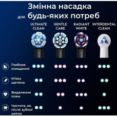 Насадка для зубної електрощітки Braun Oral-B iO RB CBF-8 Ultimate Clean Black (8 шт)