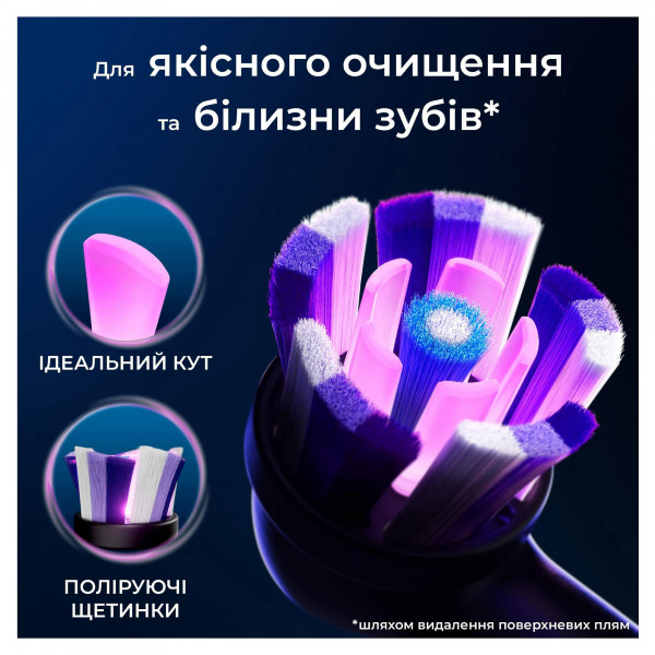 Насадка для зубної електрощітки Braun Oral-B iO RB WB Radiant White Black (4 шт)