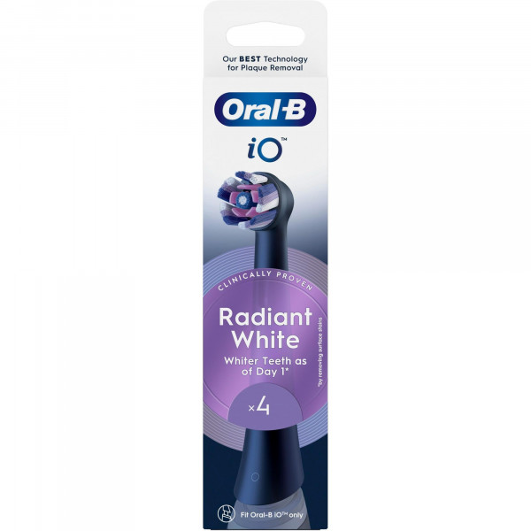 Насадка для зубної електрощітки Braun Oral-B iO RB WB Radiant White Black (4 шт)