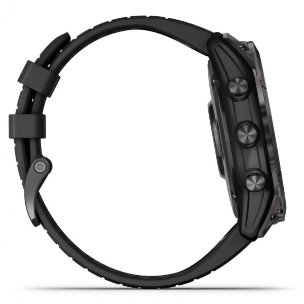 Смарт-годинник Garmin Epix Pro Gen 2 51mm Sapphire Carbon Gray DLC Titanium with Black Silicone (010-02804-53)