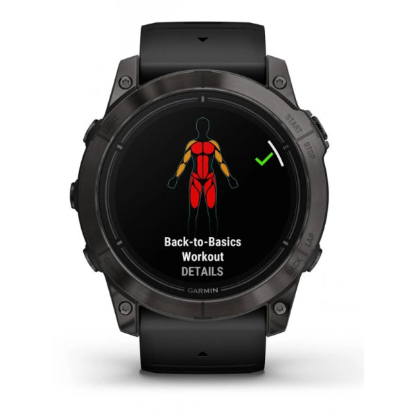 Смарт-годинник Garmin Epix Pro Gen 2 51mm Sapphire Carbon Gray DLC Titanium with Black Silicone (010-02804-53)